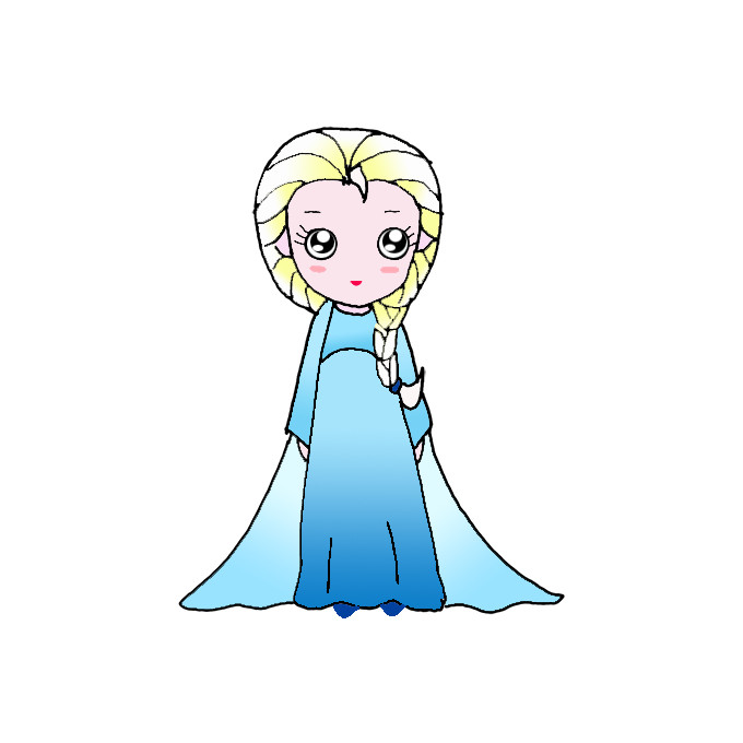How to Draw Queen Elsa Easy