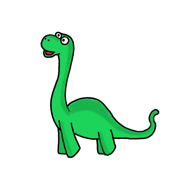 How to Draw a Little Brontosaurus Easy