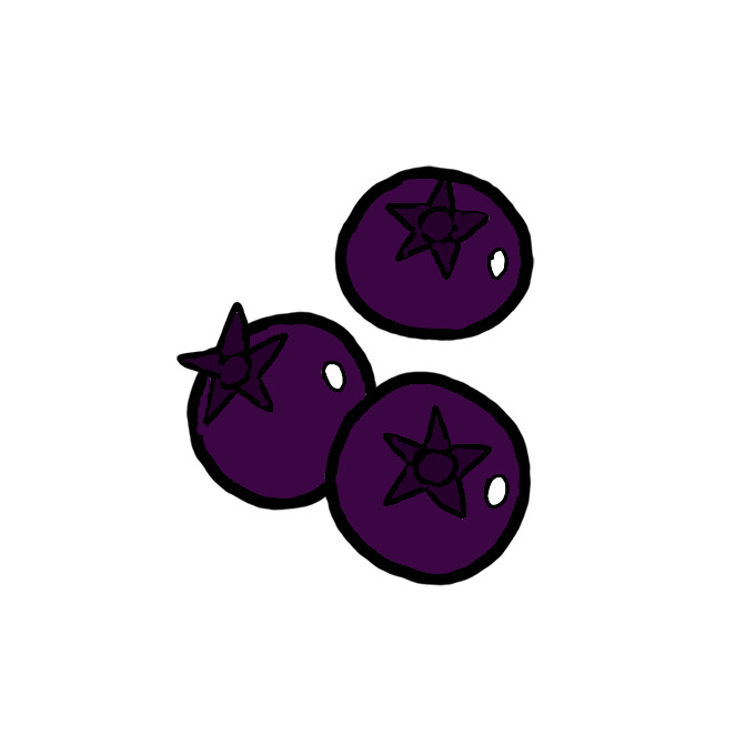 How to Draw Blueberries Easy