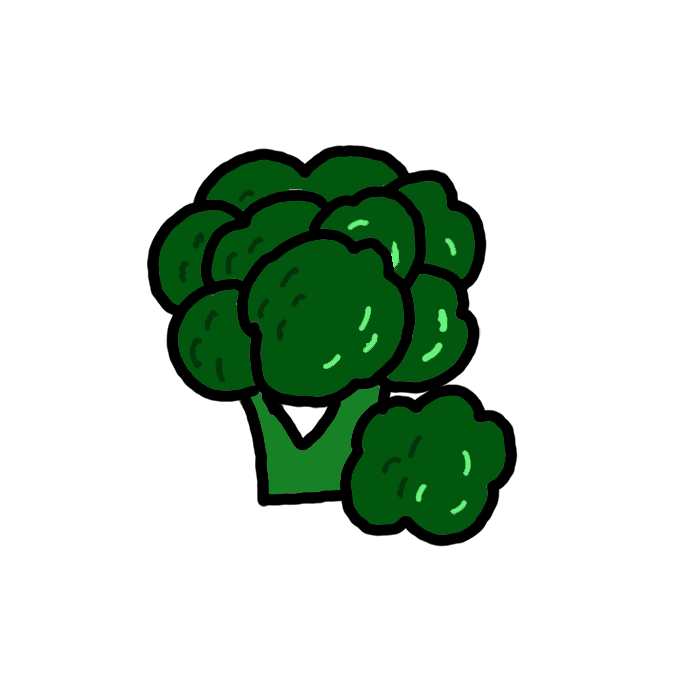How to Draw Broccoli Easy