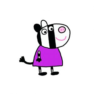 How to Draw Zoe Zebra from Peppa Pig