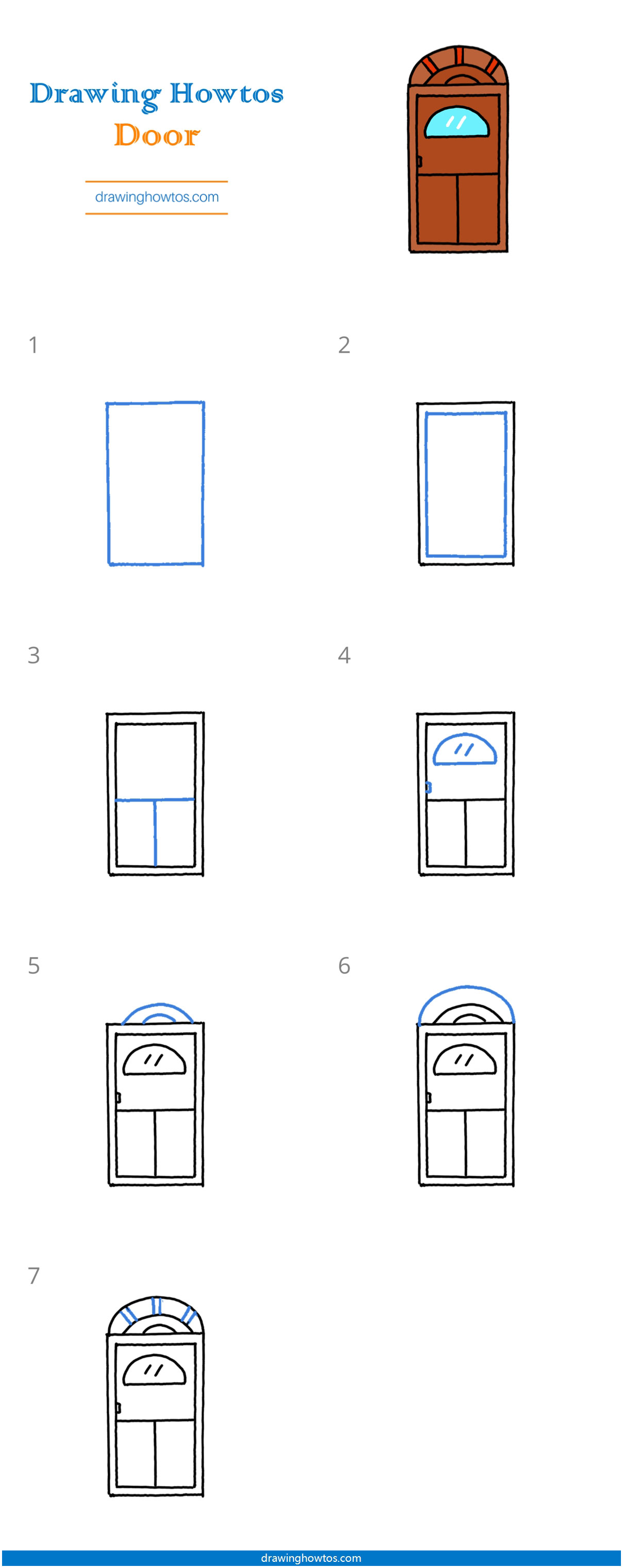 How to Draw a Door Step by Step