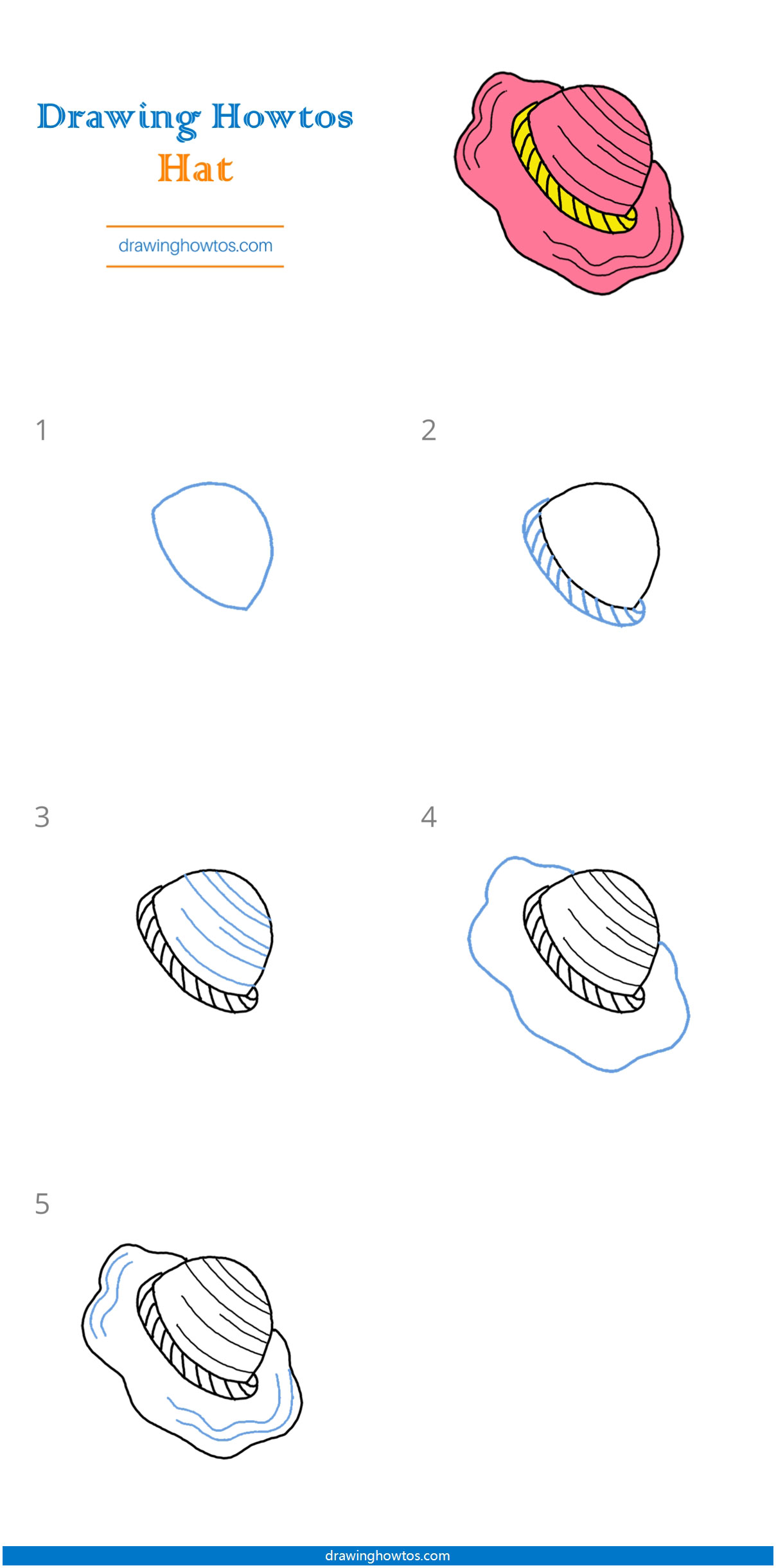 How to Draw a Cloche Hat Step by Step