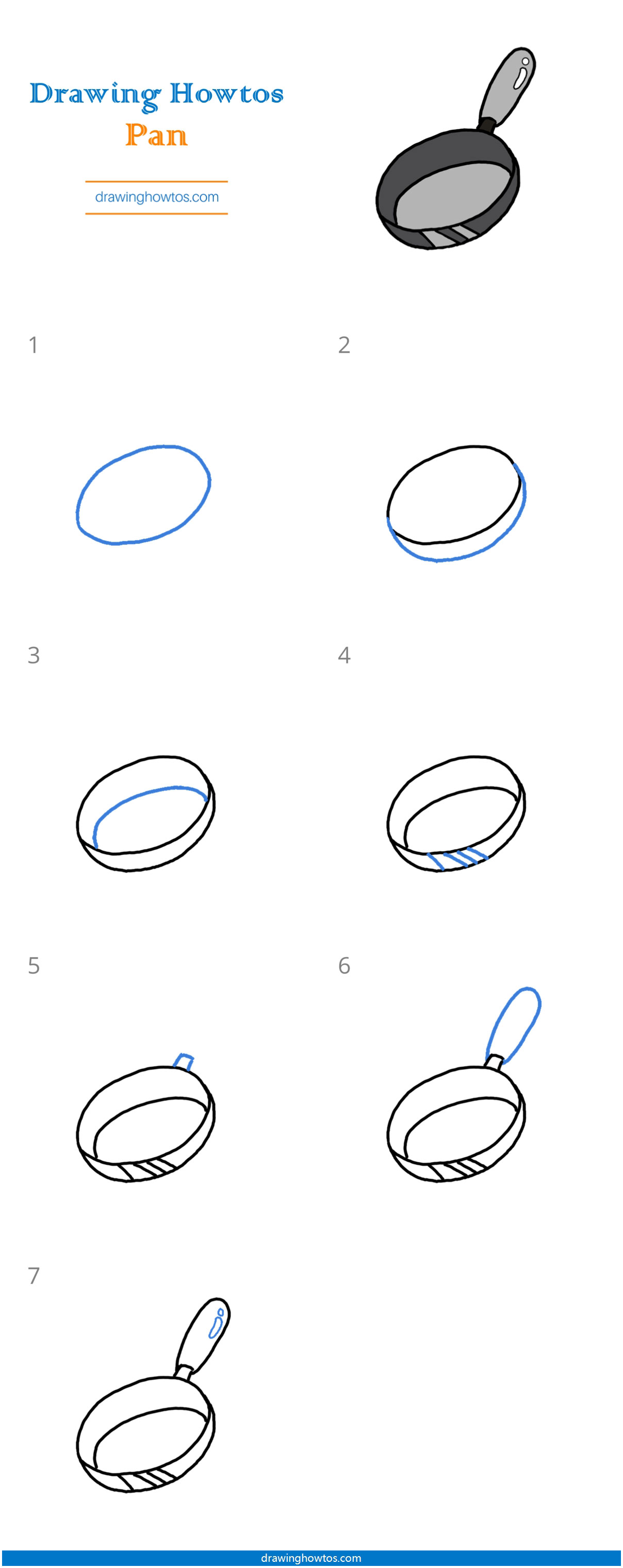 How to Draw a Pan Step by Step