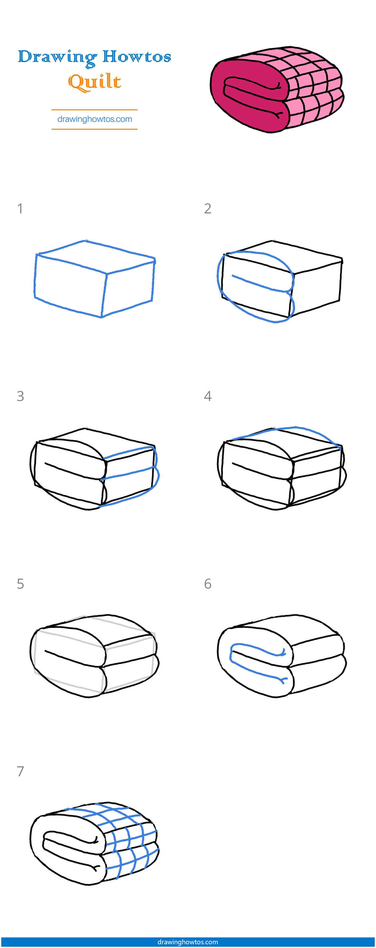 How to Draw a Quilt Step by Step