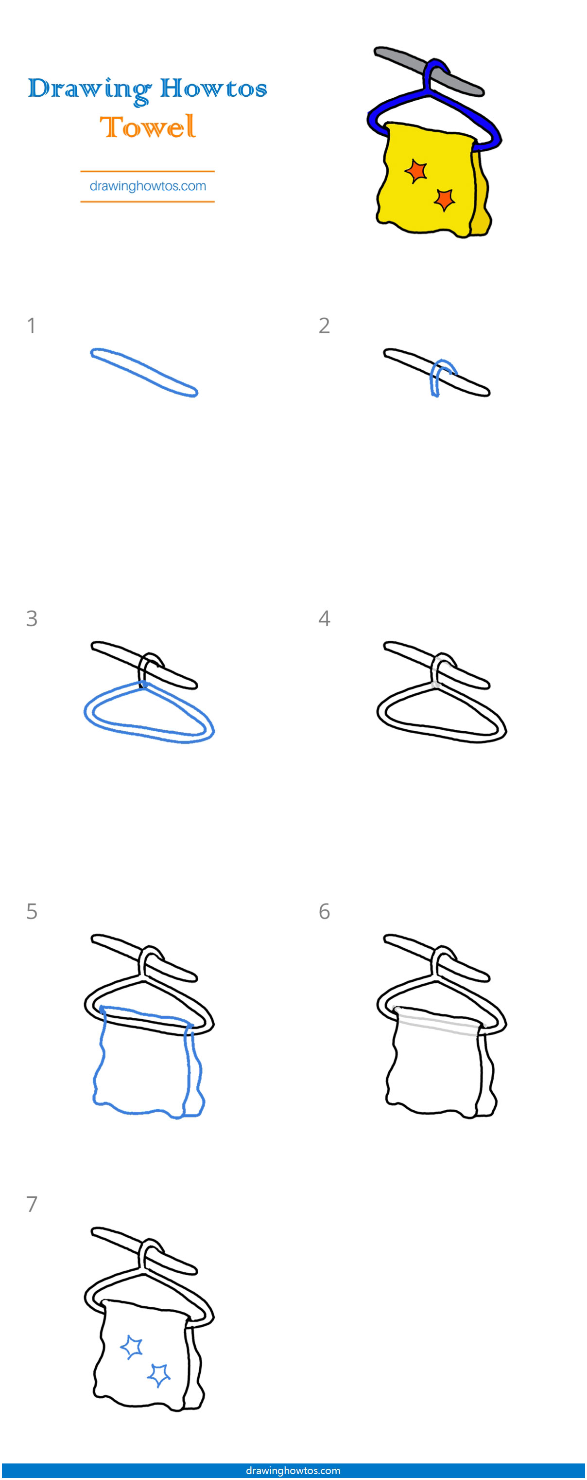 How to Draw a Towel Step by Step