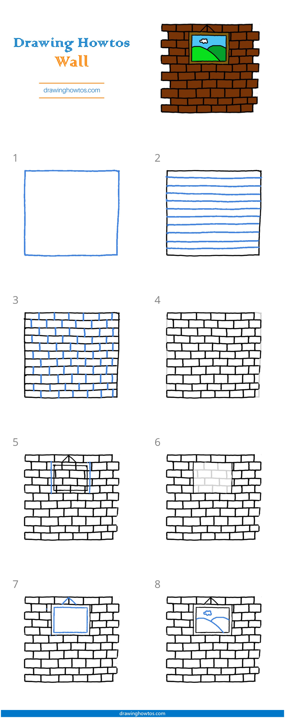 How to Draw a Wall Step by Step