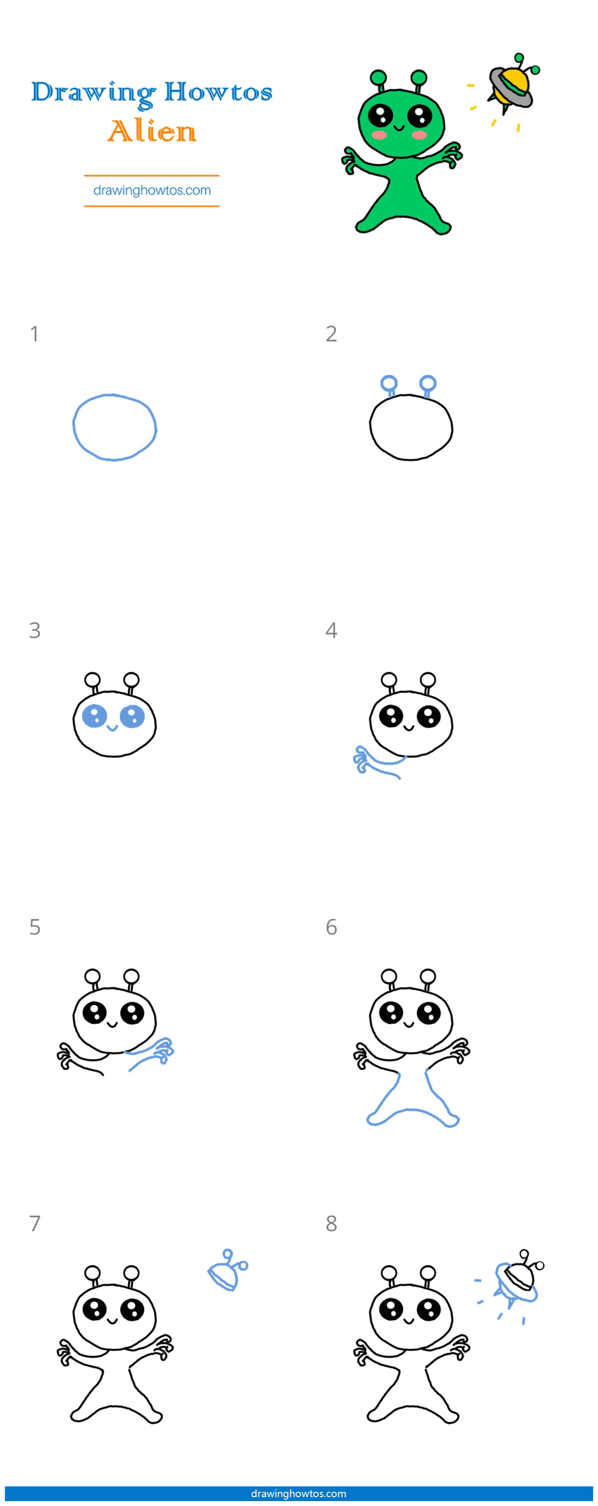 How to Draw a Funny Alien Step by Step
