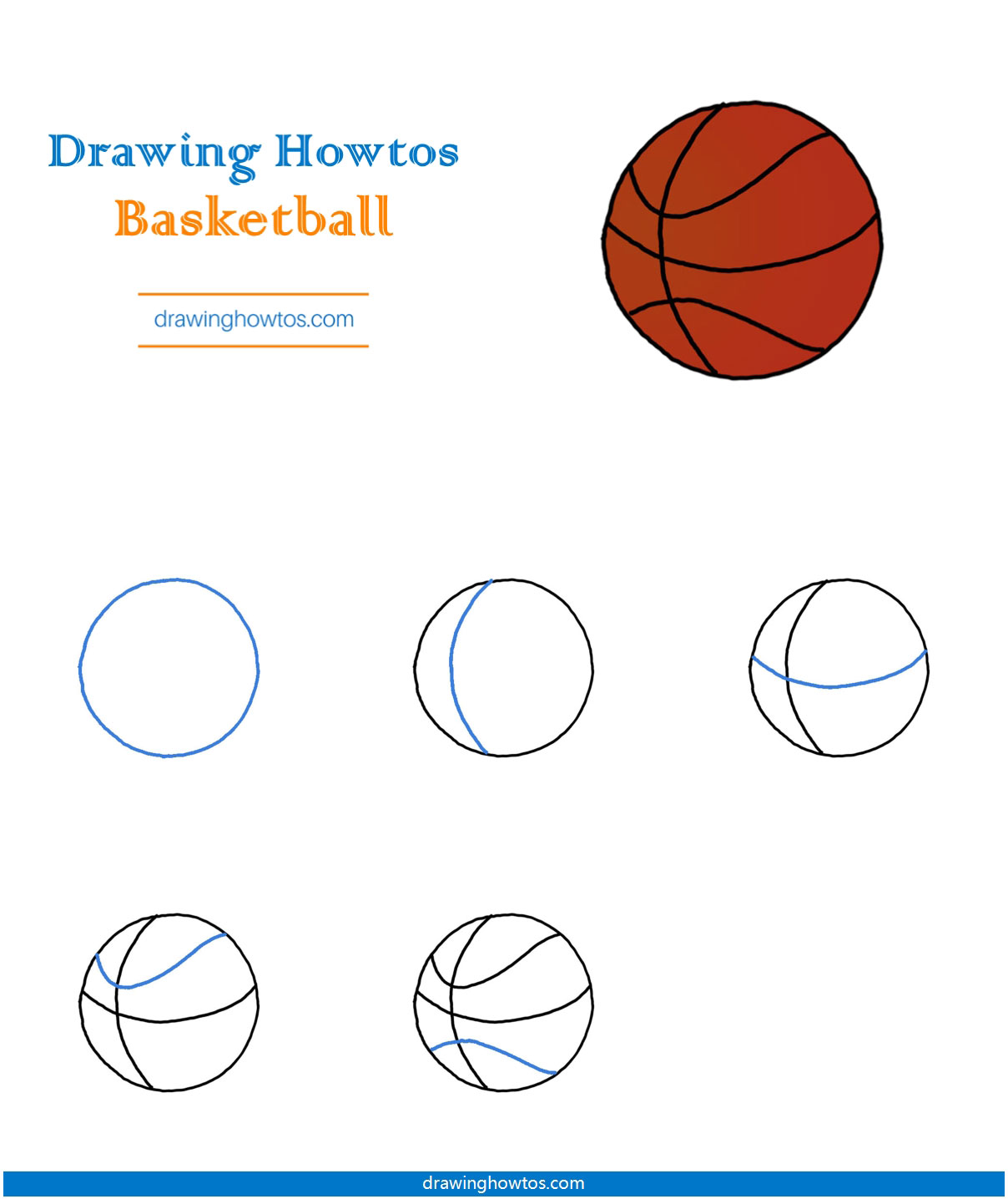 How to Draw a Basketball Step by Step Easy Drawing Guides Drawing