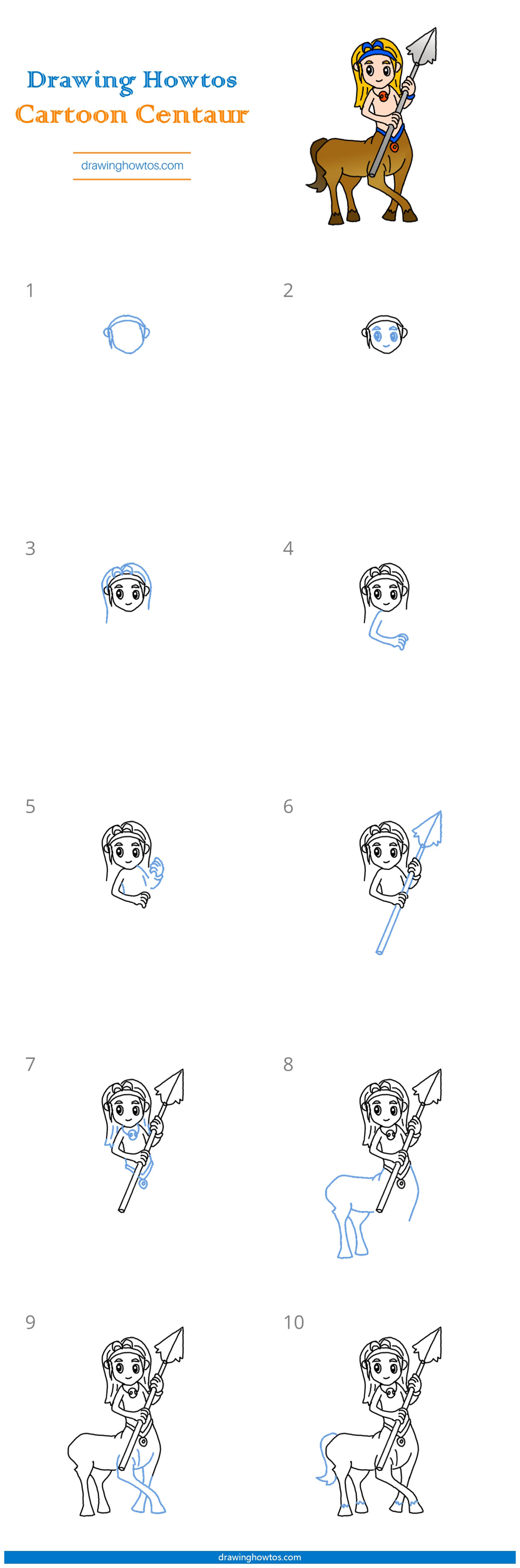 How to Draw Centaur Step by Step