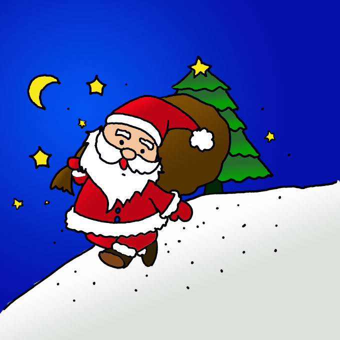 Father Christmas Santa Claus running a race 13790099 PNG