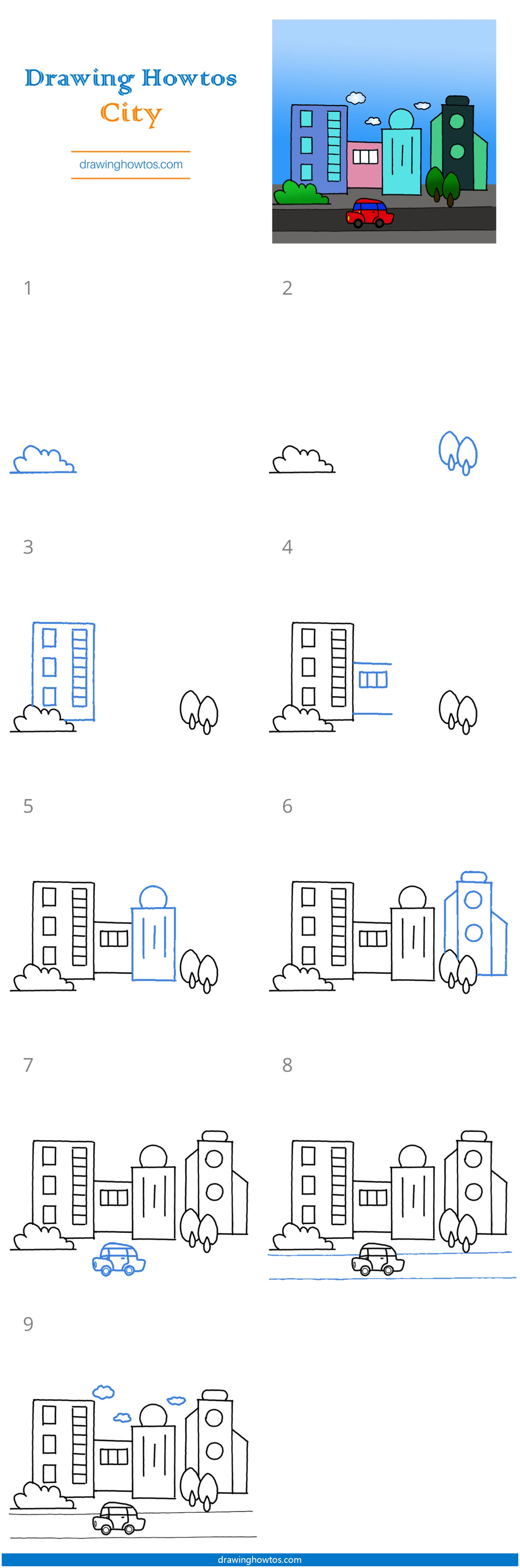How to Draw a Cityscape Step by Step