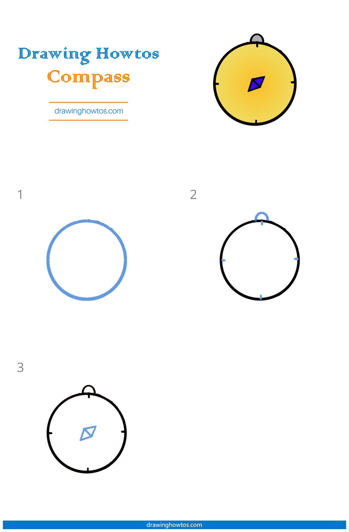 How to Draw a Compass Step by Step