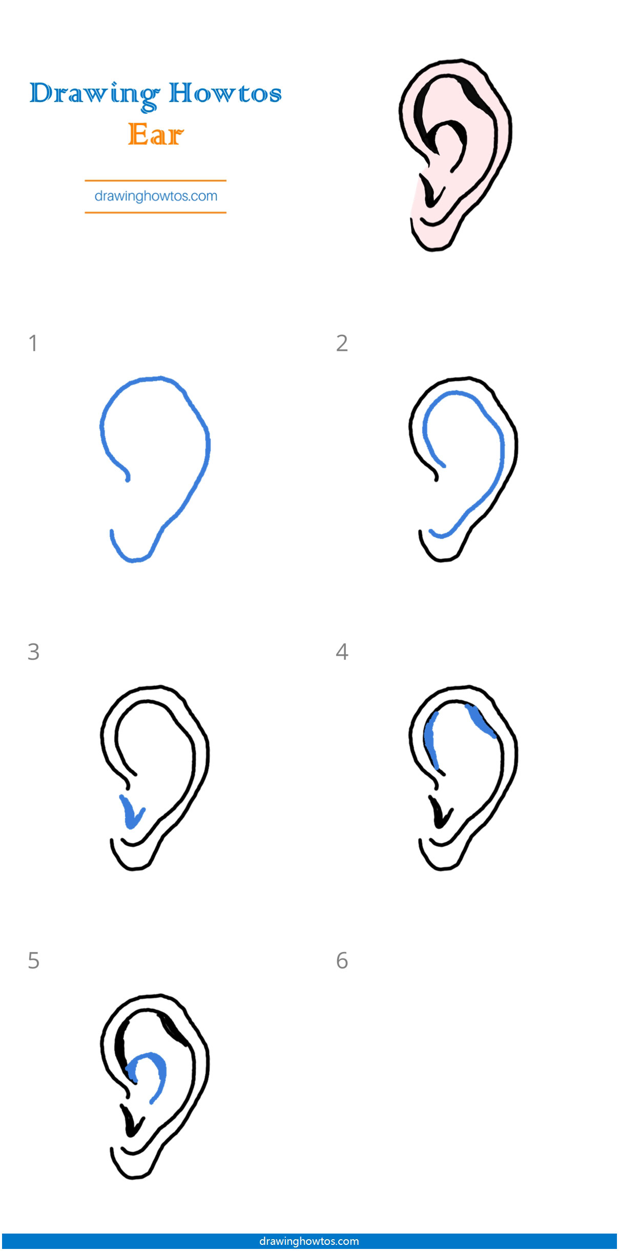 How to Draw an Ear Step by Step Easy Drawing Guides Drawing Howtos