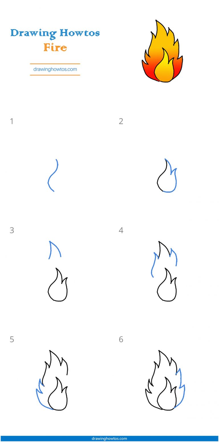 How to Draw Fire Step by Step Easy Drawing Guides Drawing Howtos