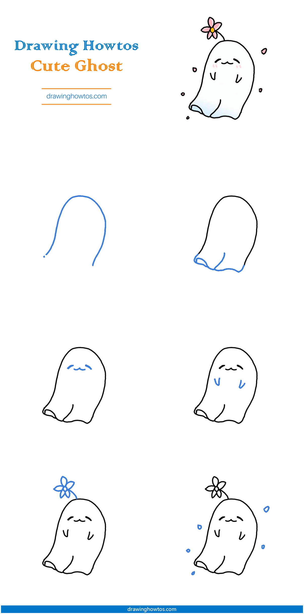 How to Draw a Cute Ghost Step by Step
