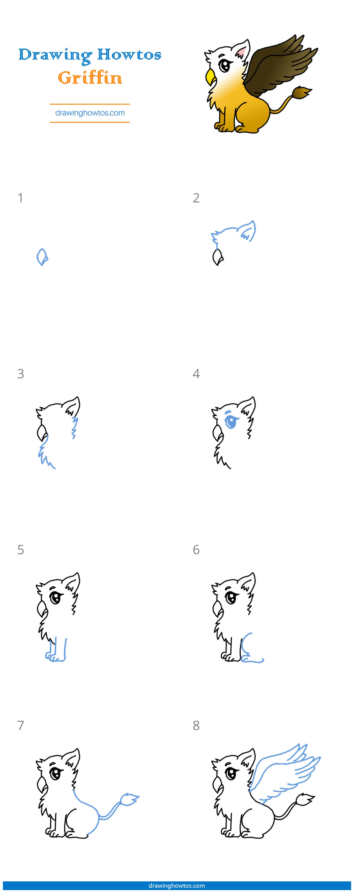 How to Draw a Griffin Step by Step