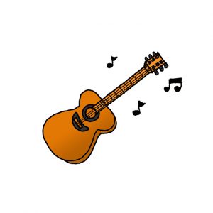How to Draw a Guitar Easy