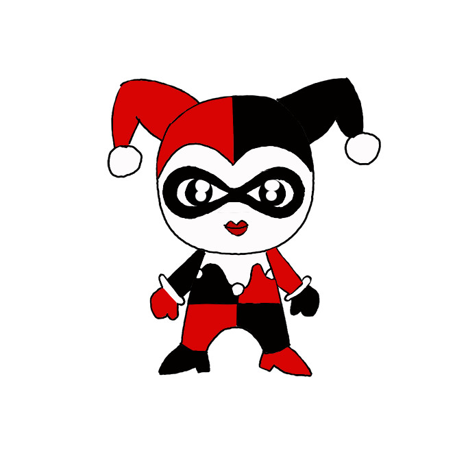How to Draw Harley Quinn Easy
