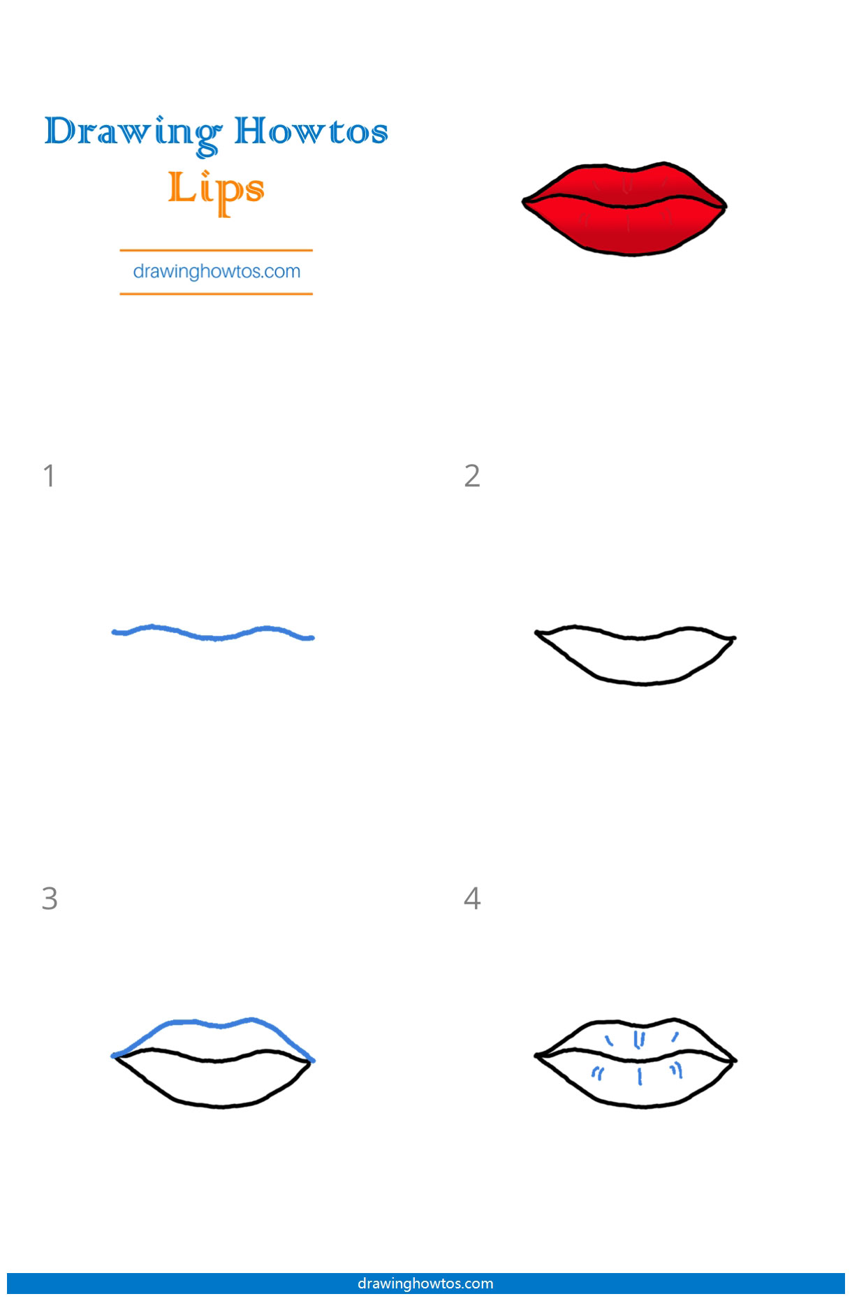 How to Draw Lips Step by Step Easy Drawing Guides Drawing Howtos