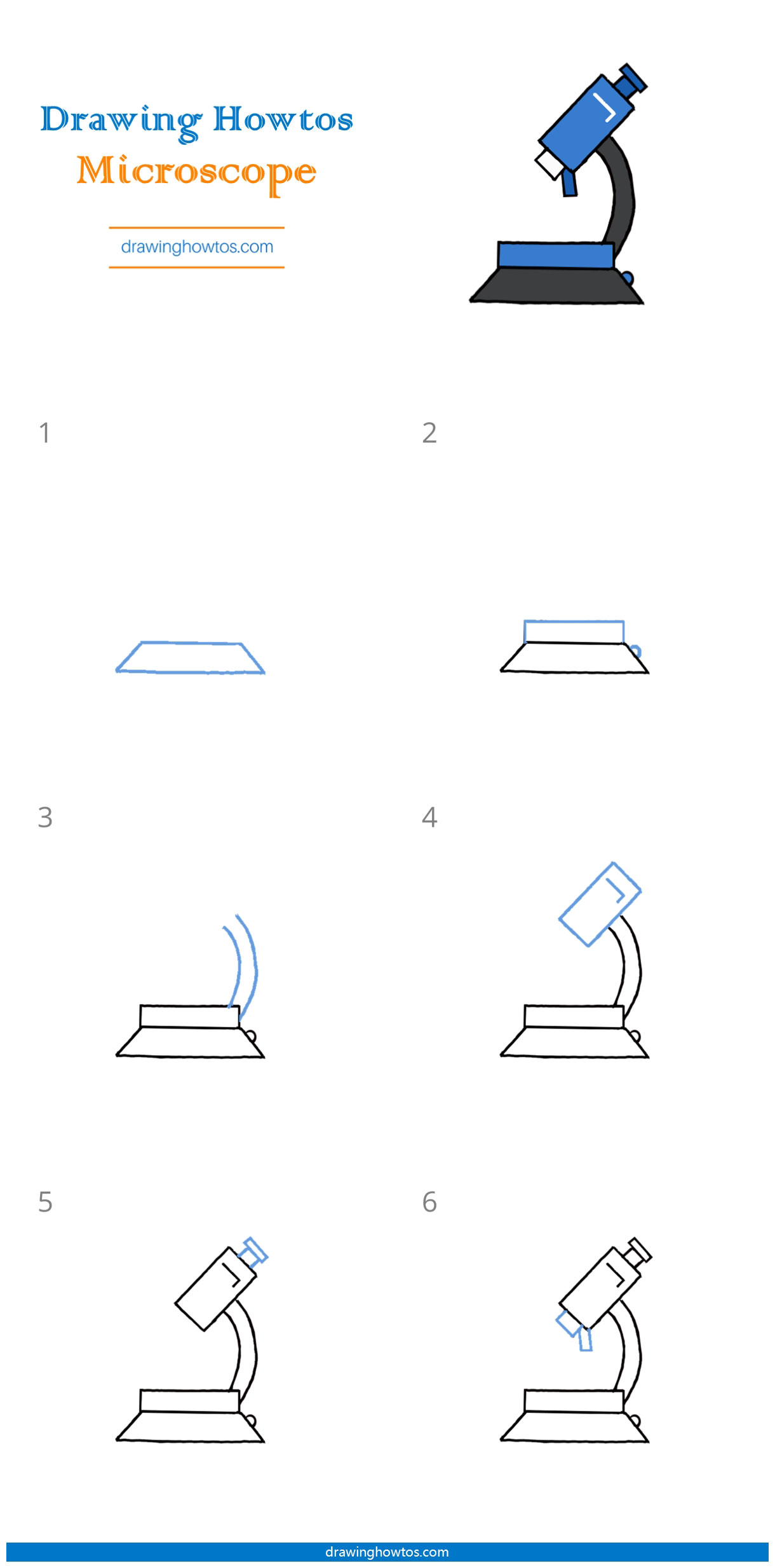 How to Draw a Microscope Step by Step