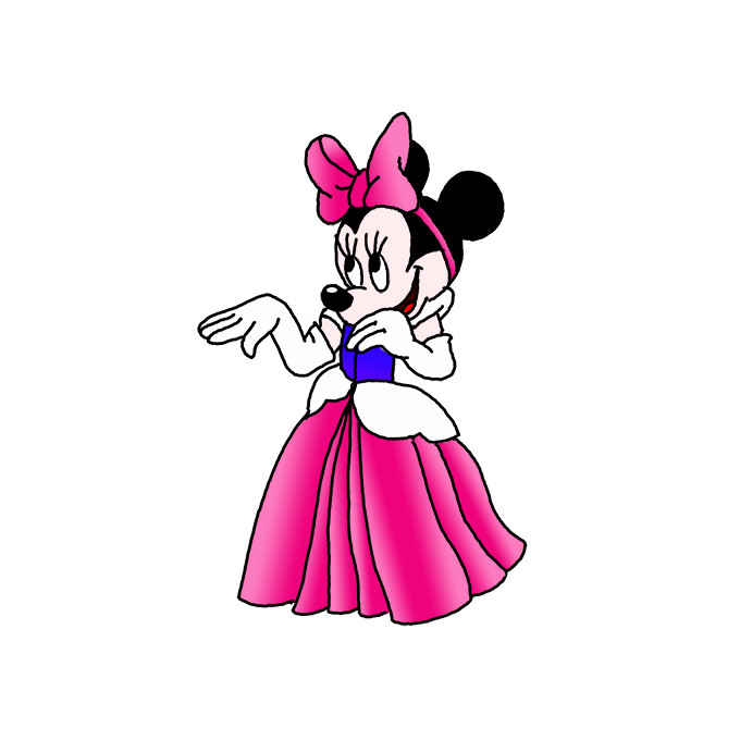 How to Draw Minnie Mouse - Step by Step Easy Drawing Guides - Drawing Howtos