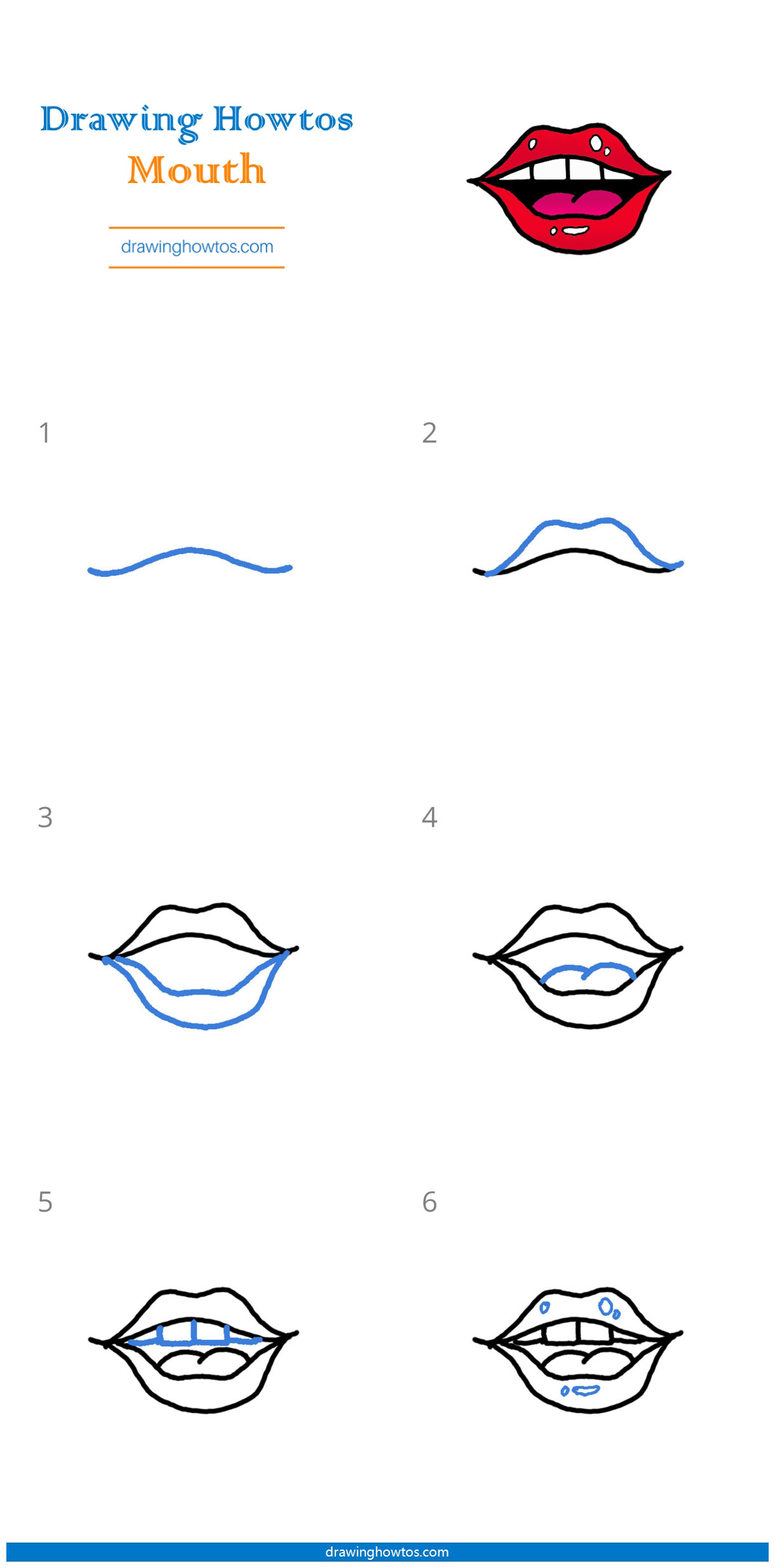 How to Draw a Mouth Step by Step Easy Drawing Guides Drawing Howtos