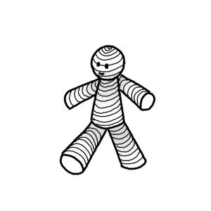 How to Draw a Walking Mummy Easy
