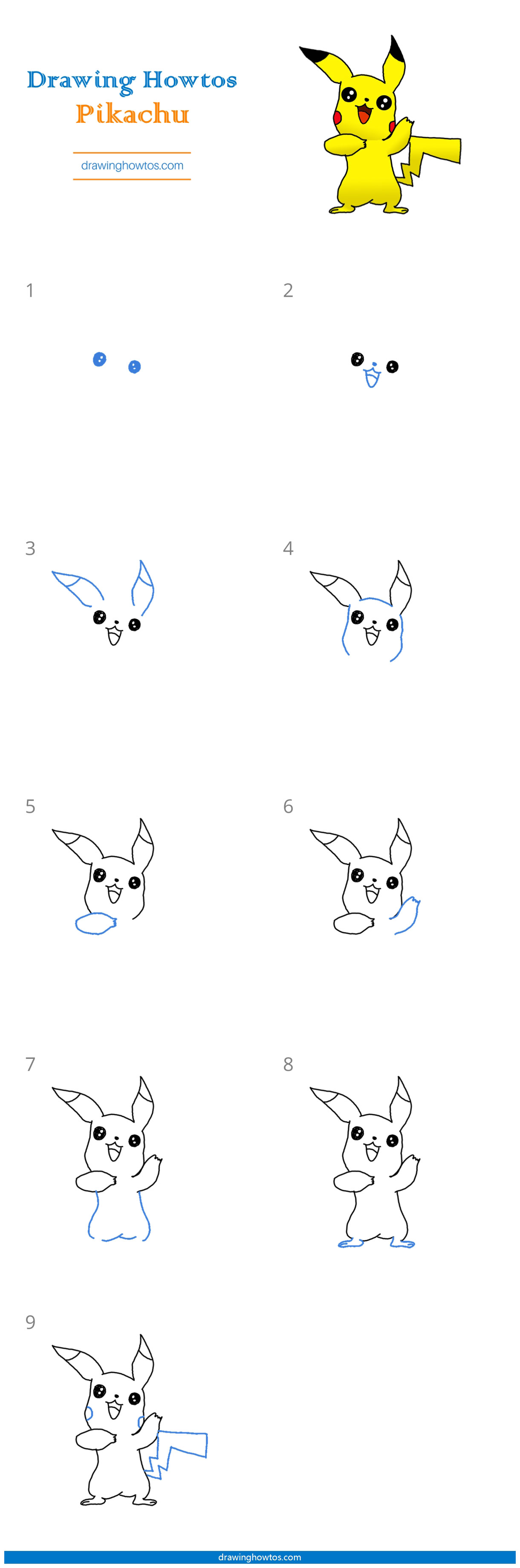Featured image of post How To Draw Pikachu Step By Step Easy / Follow the simple instructions and in no time you&#039;ve created a great looking pikachu drawing.