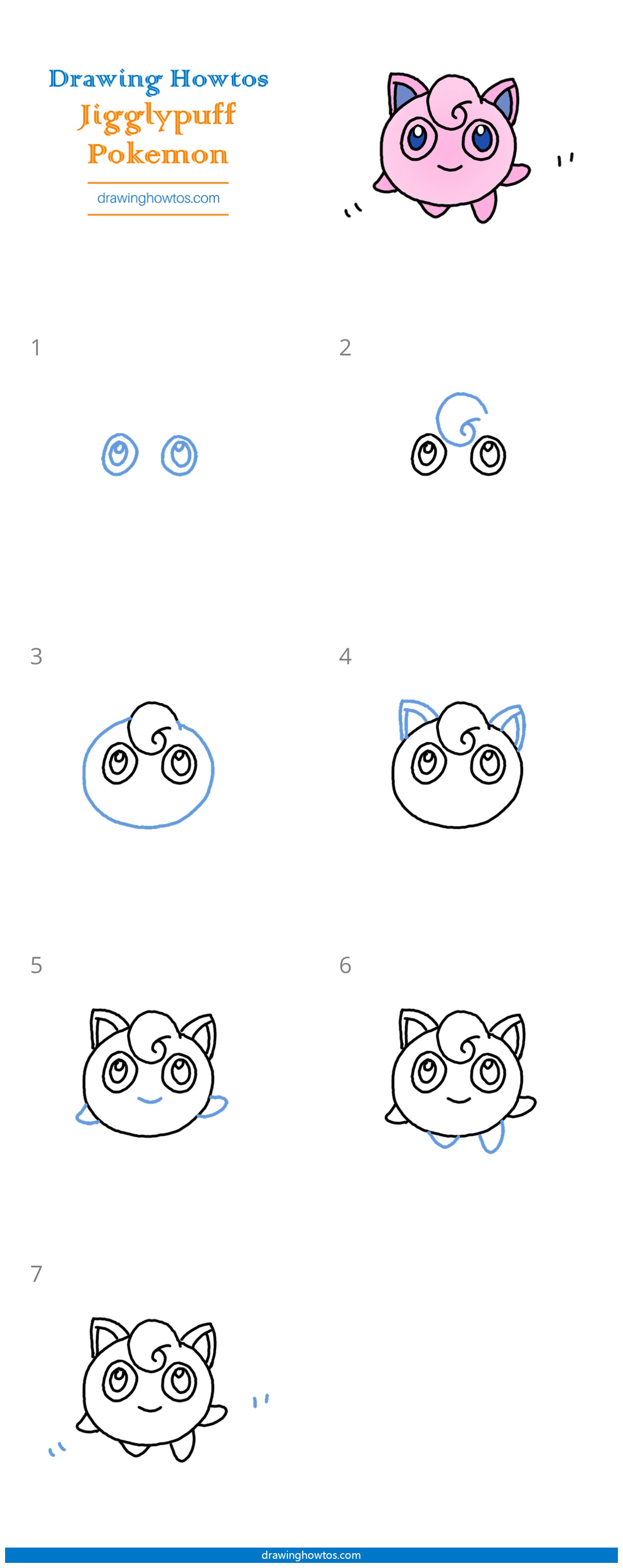 How to Draw Pokemon Jigglypuff Step by Step