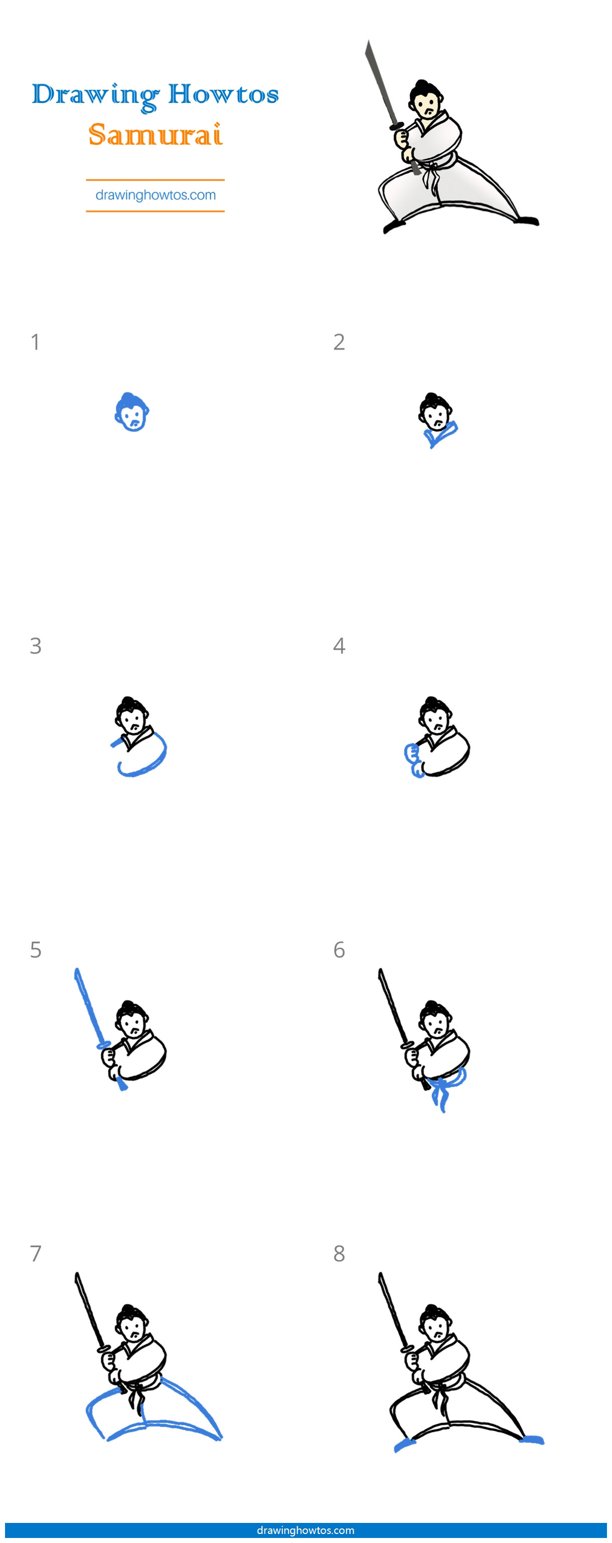 How to Draw a Samurai Step by Step
