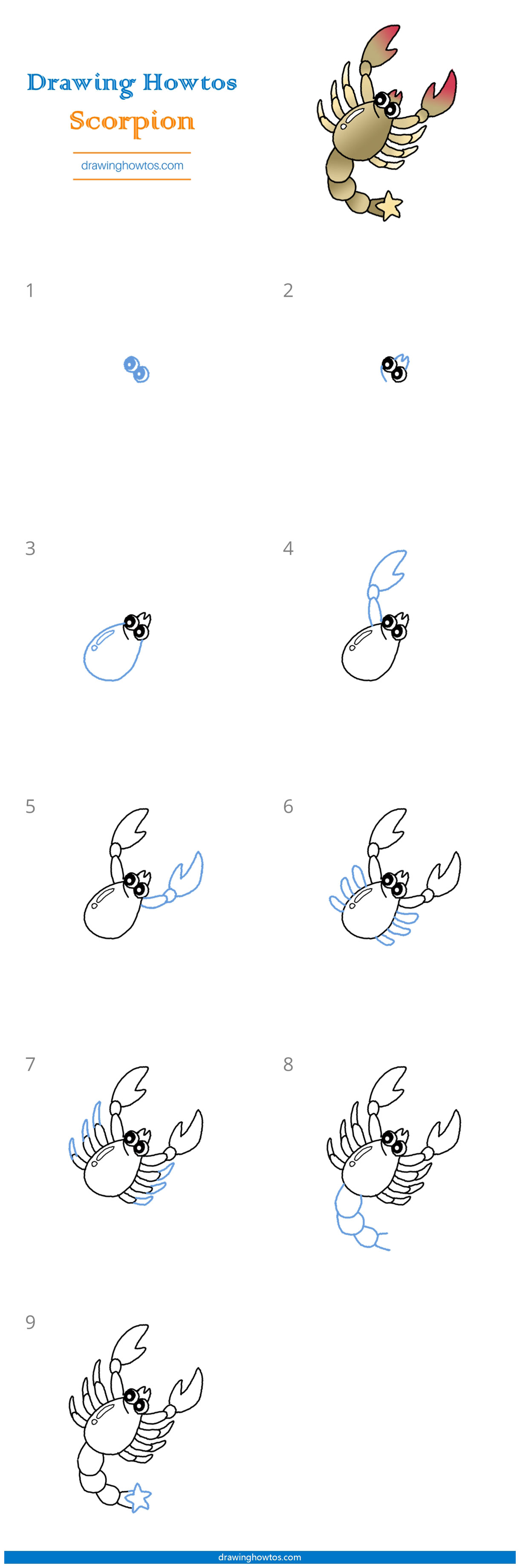 How to Draw a Scorpion Step by Step