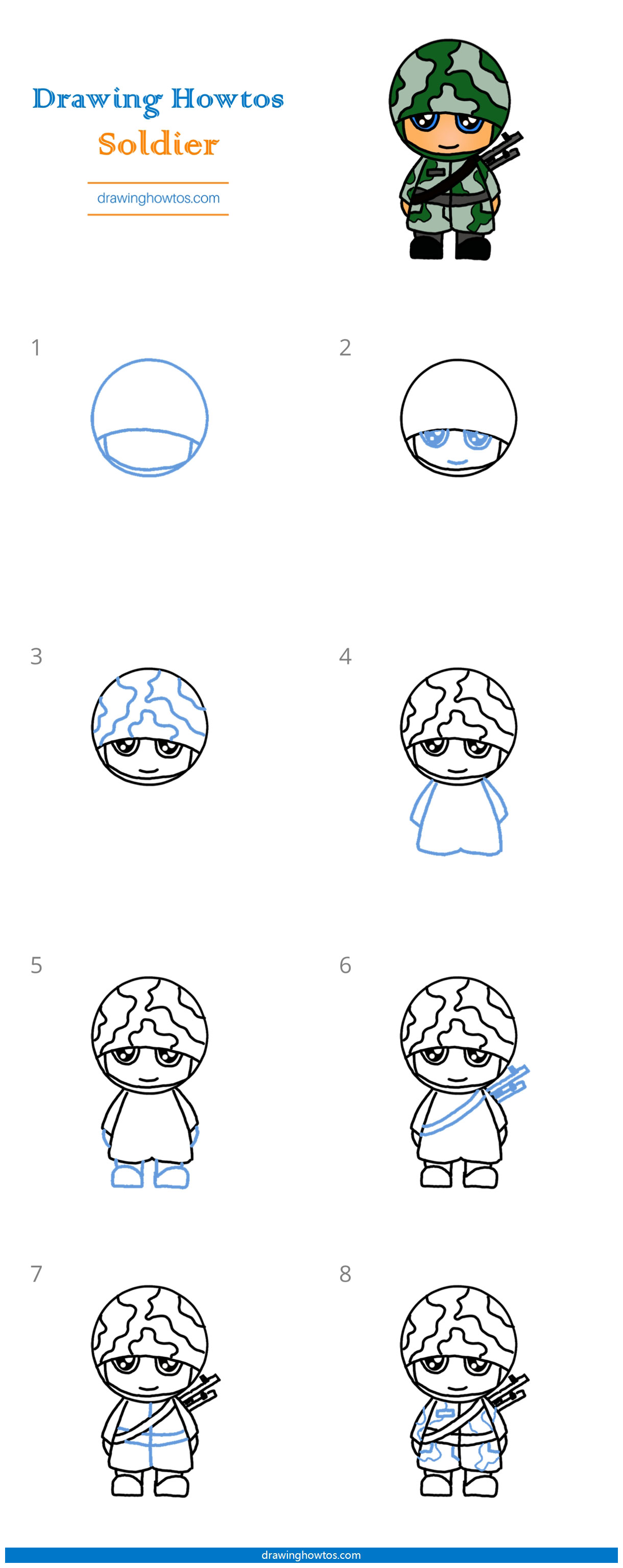 How to Draw a Soldier Step by Step