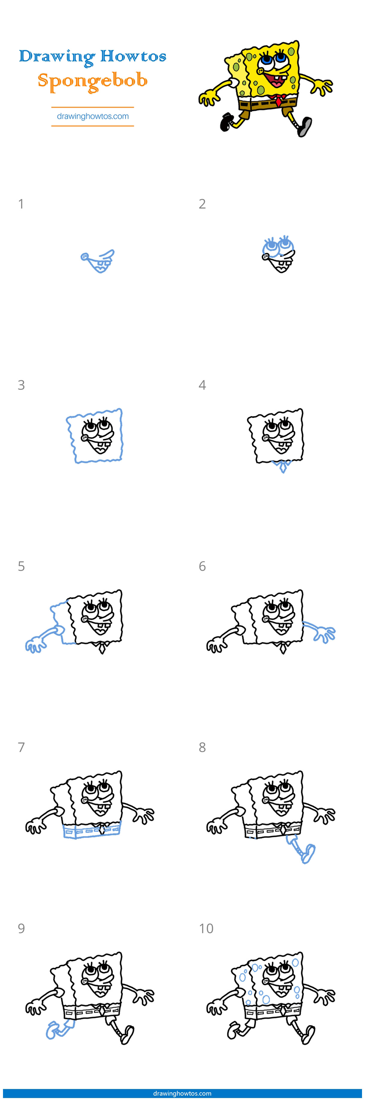 How To Draw Spongebob Step By Step Easy Drawing Guides Drawing