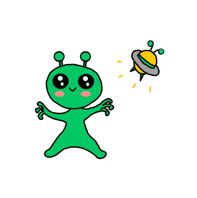 How to Draw a Funny Alien Easy