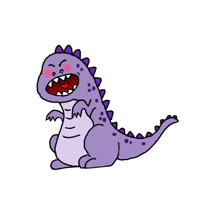 How to Draw a Cute Godzilla Easy