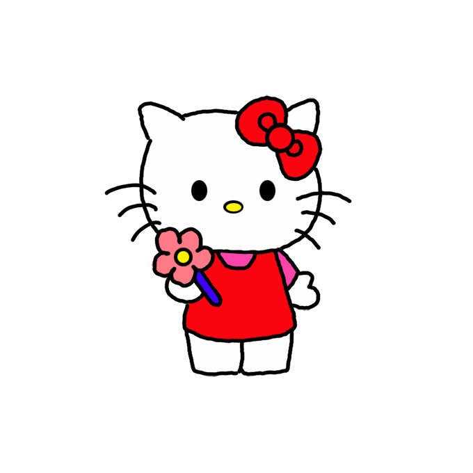 How to Draw Hello Kitty - Step by Step Easy Drawing Guides - Drawing Howtos