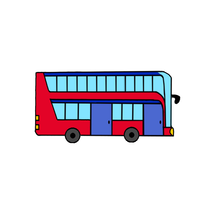 How to Draw a Double-Decker Bus Easy