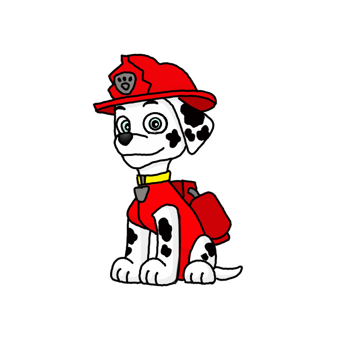 How to Draw Marshall from Paw Patrol Easy