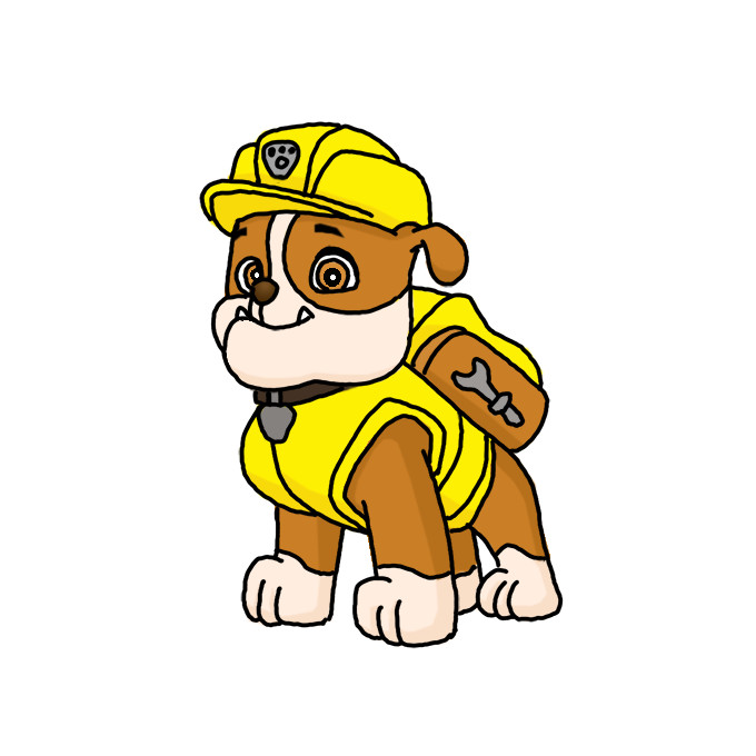 How to Draw Rubble from Paw Patrol Easy