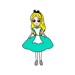 How to Draw Alice from Wonderland Easy