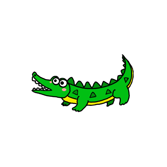 Tranh tô màu cho bé CON CÁ SẤU || How to Draw an Alligator - YouTube