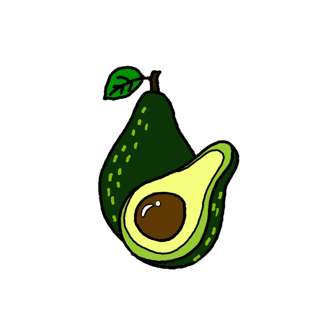 How to Draw an Avocado Easy