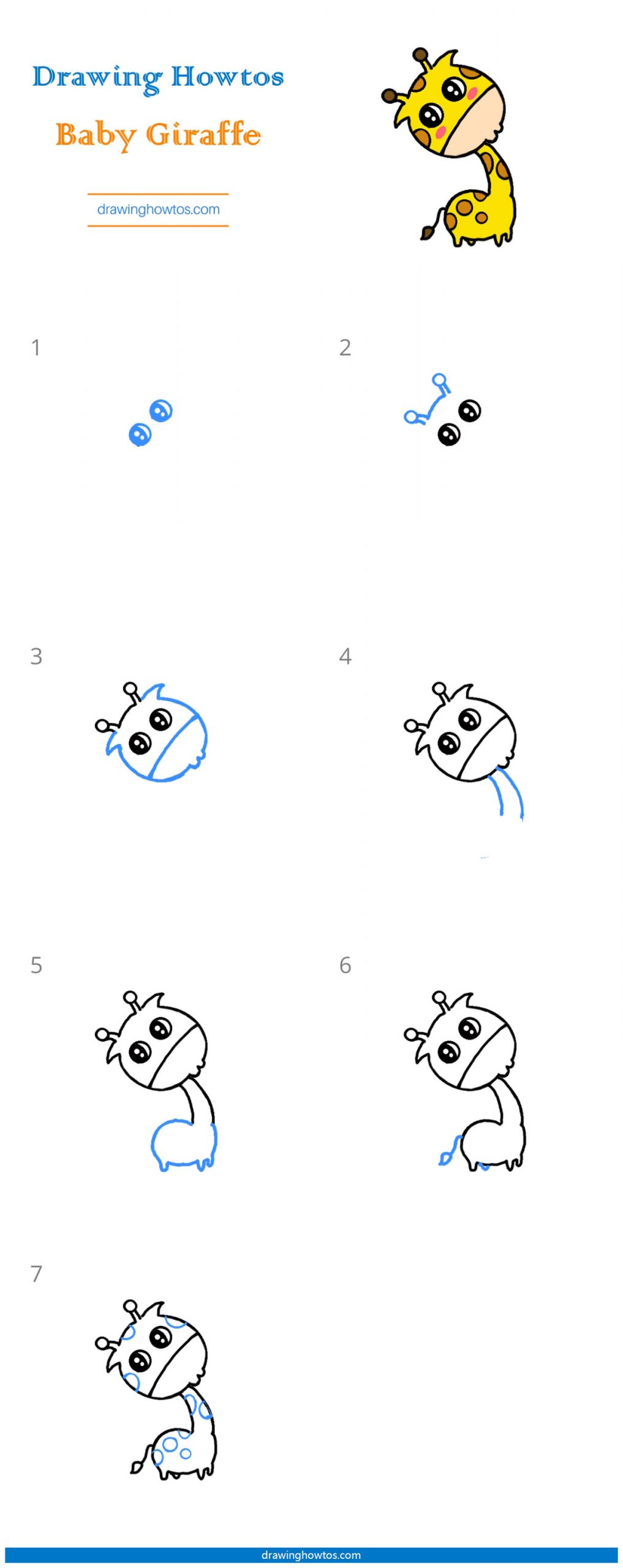 How to Draw a Baby Giraffe Step by Step