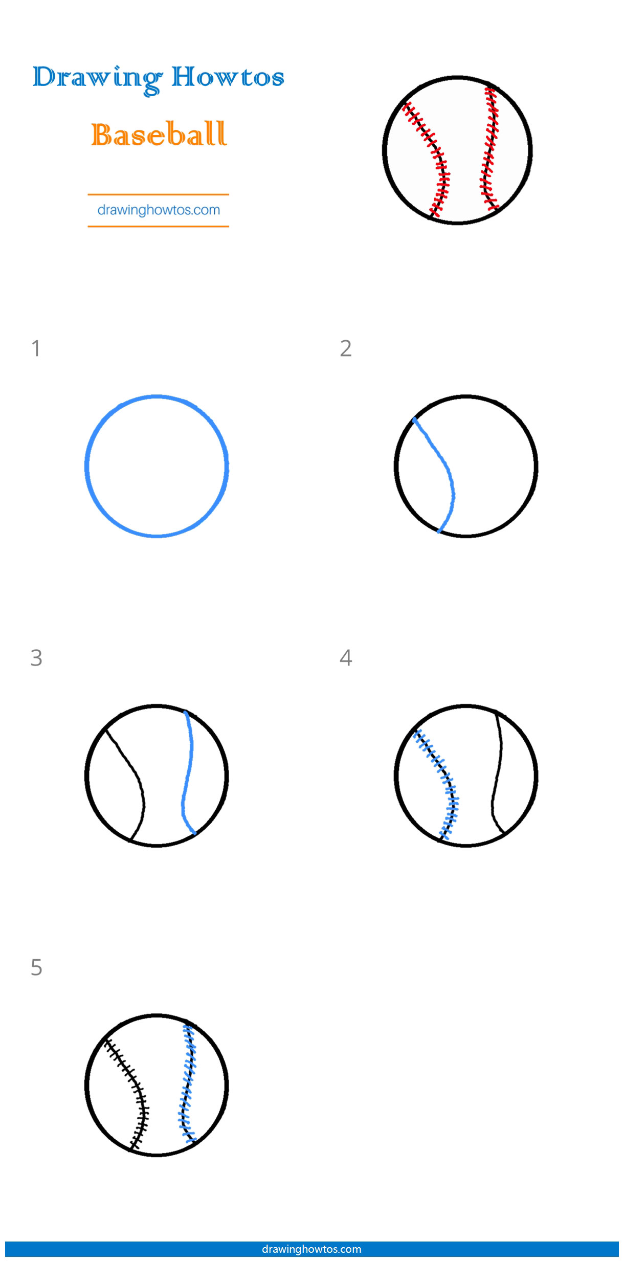 How to Draw a Baseball Step by Step Easy Drawing Guides Drawing Howtos
