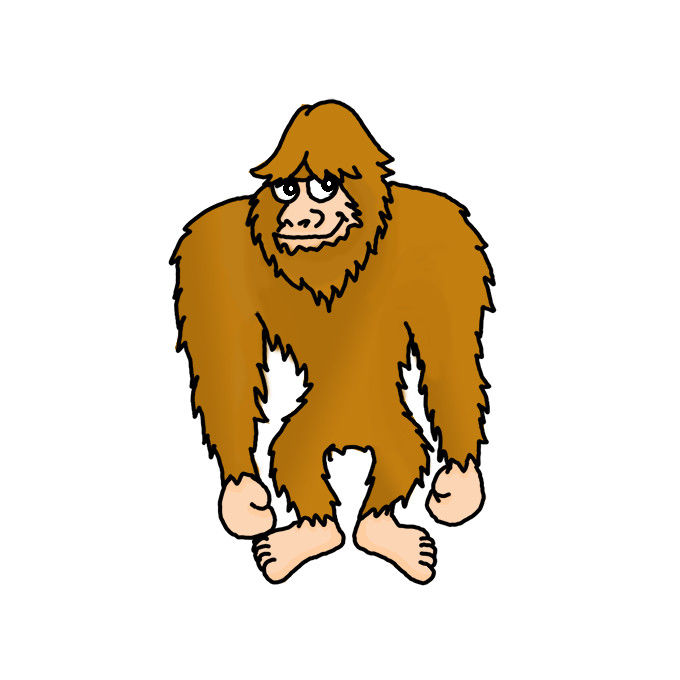 How to Draw Bigfoot Easy