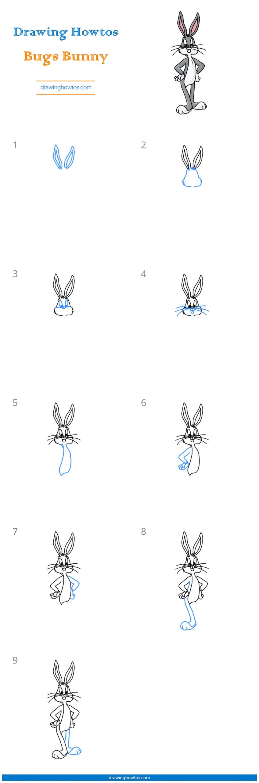 How to Draw a Bugs Bunny Step by Step