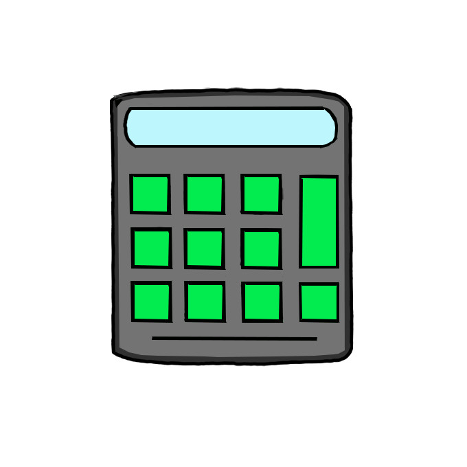 How to Draw a Calculator Easy