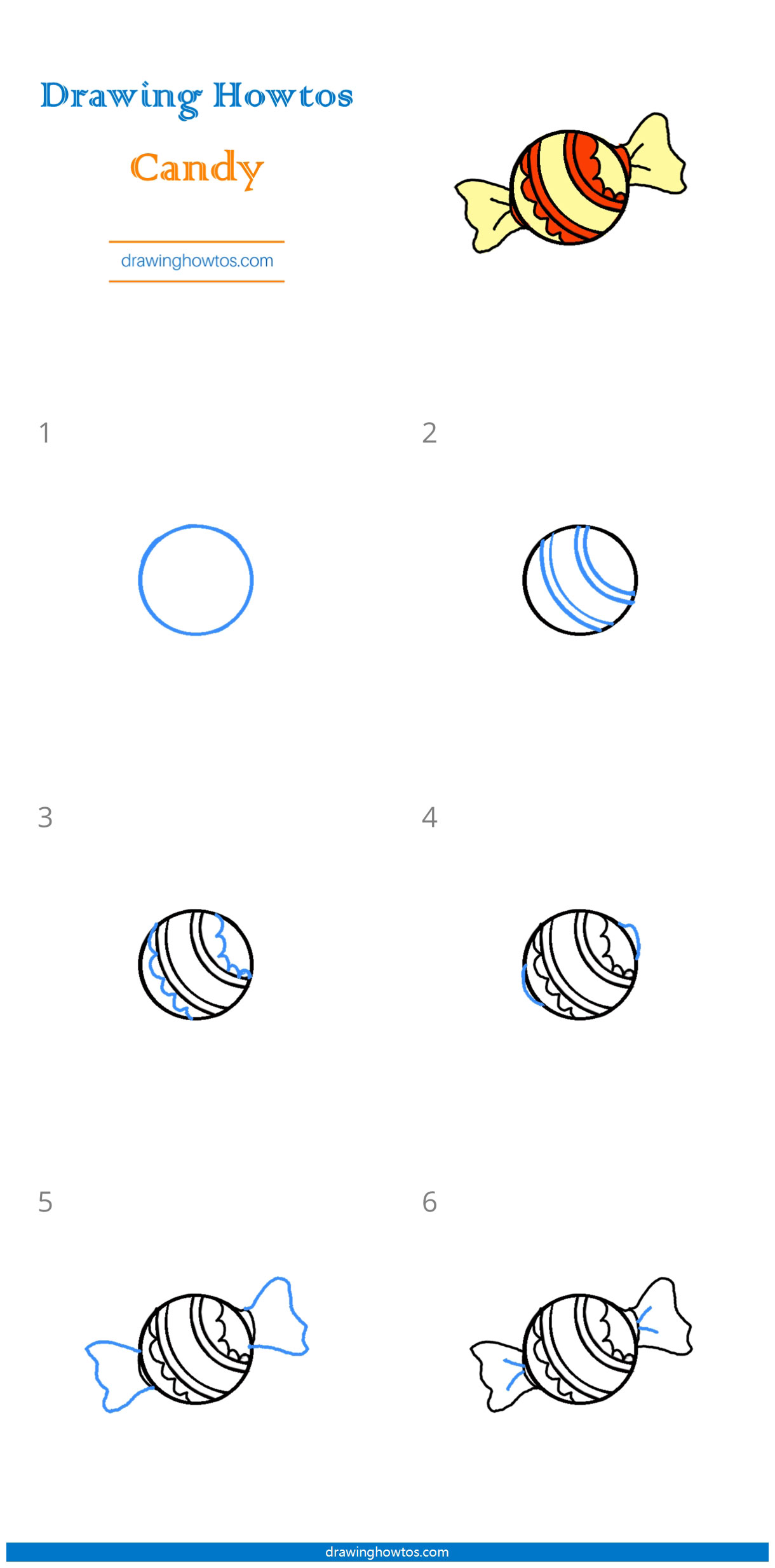 How to Draw Candy Step by Step