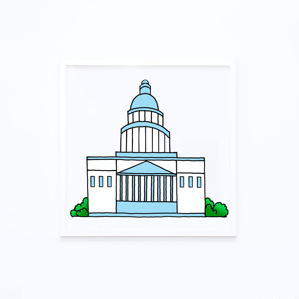 United States Capitol Building Drawing
